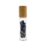 Gemstone Essential Oil Roller Bottle - Sodalite  - Wooden Cap + Gemstone Roller Tip for 5ml Bottle - Sodalite - Image 4