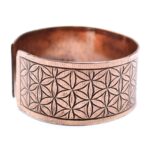 Copper Tibetan Bracelet - Flower of Life - Image 3