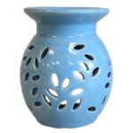 Floral Oil Burner - Blue - Image 3