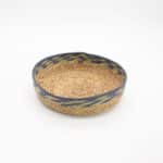 Straw & Seagrass Tray Baskets - Natural Green & Blue- Set of 3 - Image 4