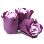 Set of 3 Soap Flower Heart Box - Lavender Roses - Image 4