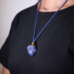 Crystal Gemstone Necklace Cord 45cm/18inch - Navy - Image 6