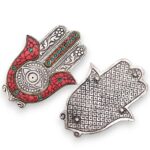 Red & Green Small Hamsa Incense Holder 13x5.5cm - Image 3