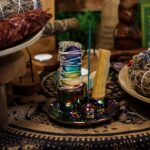 Palo Santo Stick & Smudge Holder - Mandala - Metalic Rainbow - Image 9