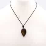 Laced Gemstone Teardrop Pendant - Tigereye - Image 3