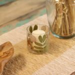 Natural Floral Glass - Straight Candle Holder - Primavera -  (8x8cm) - Image 3