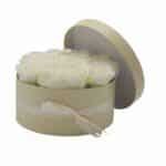 Soap Flower Gift Bouquet - 14 Cream Roses - Round - Image 4