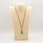 Cord Necklace Gemstone Pendant - Howlite Teardrop - Image 3