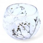 Natural Floral Glass - Bowl Candle Holder - Margarita - (8x10cm) - Image 8