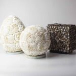 Boho Sea Shell Lamp - Chocolate Twist Square - 15cm - Image 2