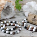 Set of 2 Gemstones Friendship Bracelets - Peace - Picasso Jasper & White Howlite - Image 4
