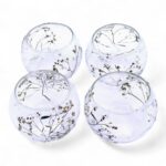 Natural Floral Glass - Bowl Candle Holder - Margarita - (8x10cm) - Image 10