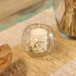 Natural Floral Glass - Bowl Candle Holder - Margarita - (8x10cm) - Image 11