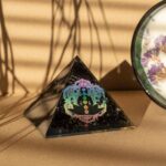 Small Organite Pryamids 5.5x4.5cm - Chakra Buddha - Black Tormaline Chips - Image 3