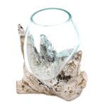 Molten Glass on Whitewash Wood - Medium Bowl - Image 3