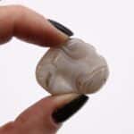 Bag of 12 Medium African Tumble Stones - Grey Agate - Botswana - Image 4