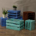 Set of 3 Storage/Display Boxes - Bluewash - Image 2