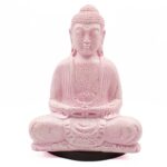 Meditation Buddha Lamp Cherry Crackle - Oval Stand - Image 2
