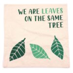 Printed Cotton Cushion Cover - We are Leaves - Natural - Image 5