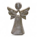 Mango Wood Angel - Whitewash with Star Cut Out - Image 5