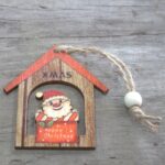 Pack of 2 Christmas Wooden Craft Decoration - Xmas Santa Gift - Image 3