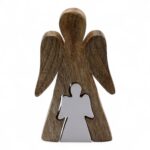 Mango Wood Angel in Angel - White Enamel - Image 7