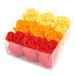 Set of 9 Soap Flower Box - Peach Roses - Image 4