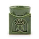 Square Buddha Burner - Dark Jade