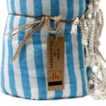 Cotton Pario Towel - 100x180 cm - Sky Blue - Image 4