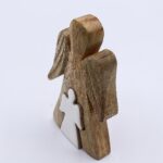 Mango Wood Angel in Angel - White Enamel - Image 3