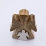 Mango Wood Angel in Angel - White Enamel - Image 5