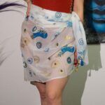 Nomad Sari On the Med Collection - Pario - White , Blue & Gold Evil Eye Design