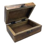 Medium Ceramic Glazed Wood Box - 15x10x6cm - Trad-Pattern - Image 2