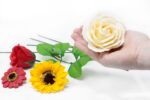 Flower Soap for Craft - Med Rose - White - Image 4