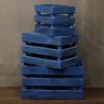 Set of 3 Storage/Display Boxes - Bluewash - Image 3