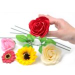Flower Soap for Craft - Med Rose - White - Image 5
