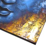 Buddah Painting - Blue Face Abstract - Image 2