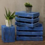 Set of 3 Storage/Display Boxes - Bluewash - Image 4