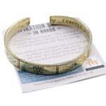Inspiration Bracelet - Brass Snrise, Galaxy, Stars, Earth - Image 3