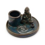 Multi Purpose Buddha Incense Plate - Ceramic Blue - Image 6