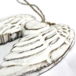 Hand Crafted Double Angel Wing & Heart - 24cm - Image 2