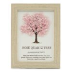 Gemstone Picture - Tree of Life - Rose Quartz (20x14.7x1cm)