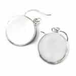 Tree of Life Silver Earrings 15mm - Mother of Pearl - Image 2