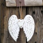 Hand Crafted Double Angel Wing & Heart - 24cm - Image 3