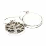 Tree of Life Silver Earrings 15mm - Mother of Pearl - Image 3