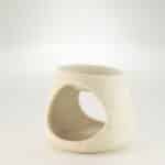 Ceramic Zen Oil Burner - Round Pebble - Speckled Off-White - Image 3