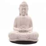 Meditation Buddha Lamp Lavender Crackle - Oval Stand - Image 2