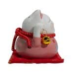 Ceramic Money Cat Bank - Pink on Cushion - Image 3