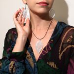 Earrings - Bravery Leaf - Silver - Image 3