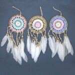 Pastel Pink Macramé Dream Catcher 12cm (asst colours) - Image 4
